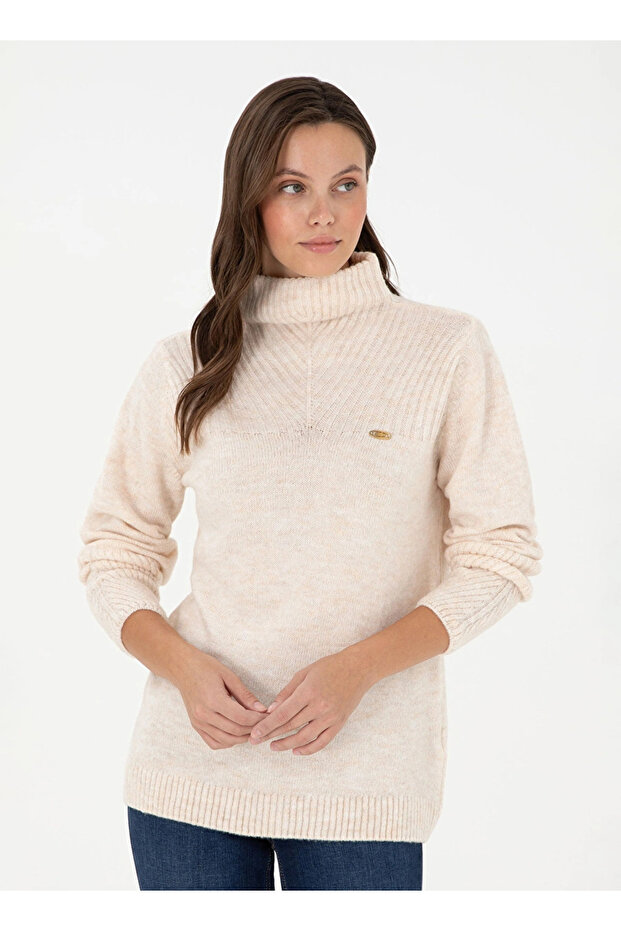 U.S. Polo Assn. Anthracite Melange Women's Cycling Regular Fit Sweatshirt Efek Dmls