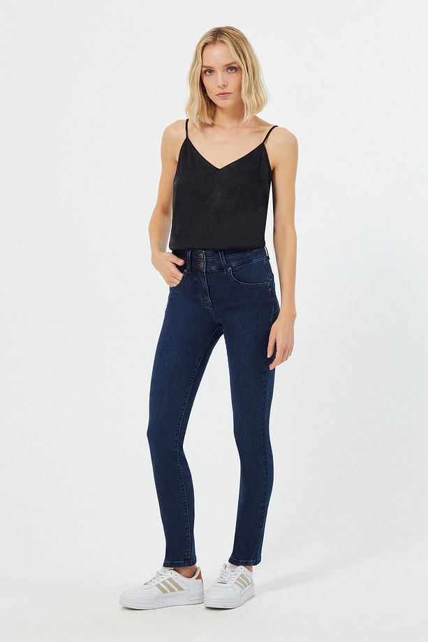 Push-up Dar Paça Denim Pantolon - 1