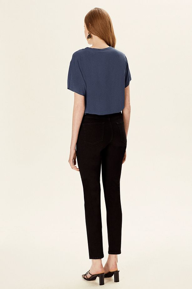 Boru Paça Denim Pantolon - 3