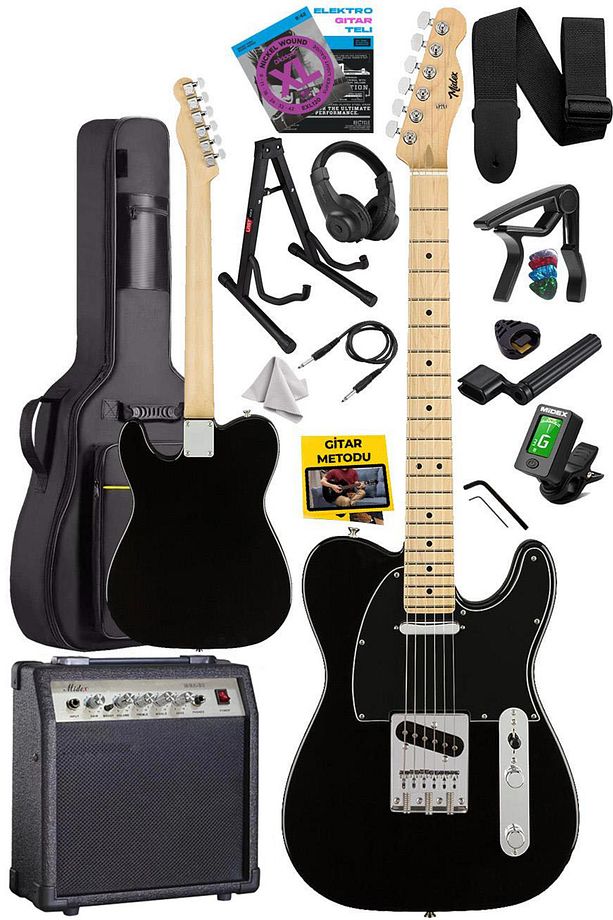 Tlx-50bk-30amp Tele Kasa Maple Klavye 2 Single-coil 30w Amfili Elektro Gitar - 3