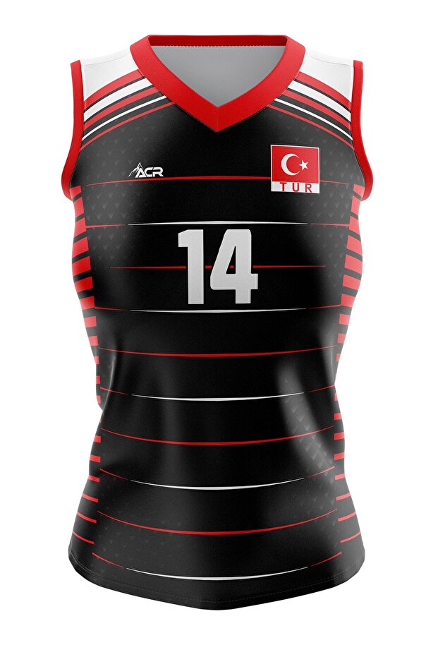 Voleybol Forması Sultan Model-kişiye Özel Isim Ve Numara Yazılabilir, Dijital Baskı Tasarım Tek Üst - 1