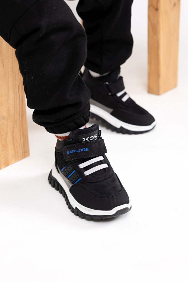 Explore Tek Cırtlı Hakiki Deri Anatomik Erkek Çocuk Bot Siyah - 2