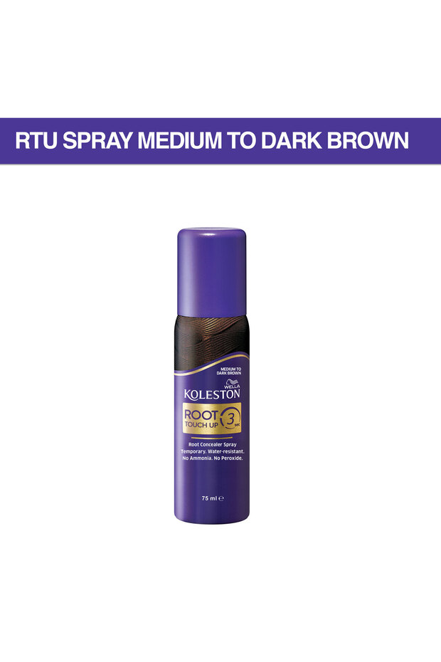 Koleston Root Touch Up Spray - Instant 100% Grey Coverage In 3s - Medium To Dark Brown, 75ml