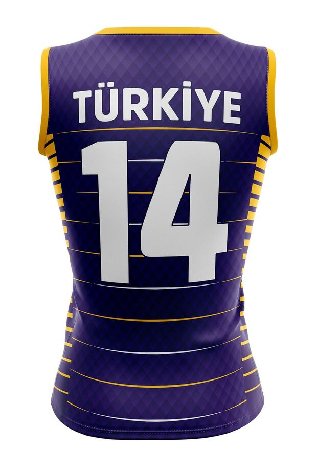 Voleybol Forması Sultan Model-kişiye Özel Isim Ve Numara Yazılabilir, Dijital Baskı Tasarım Tek Üst - 2