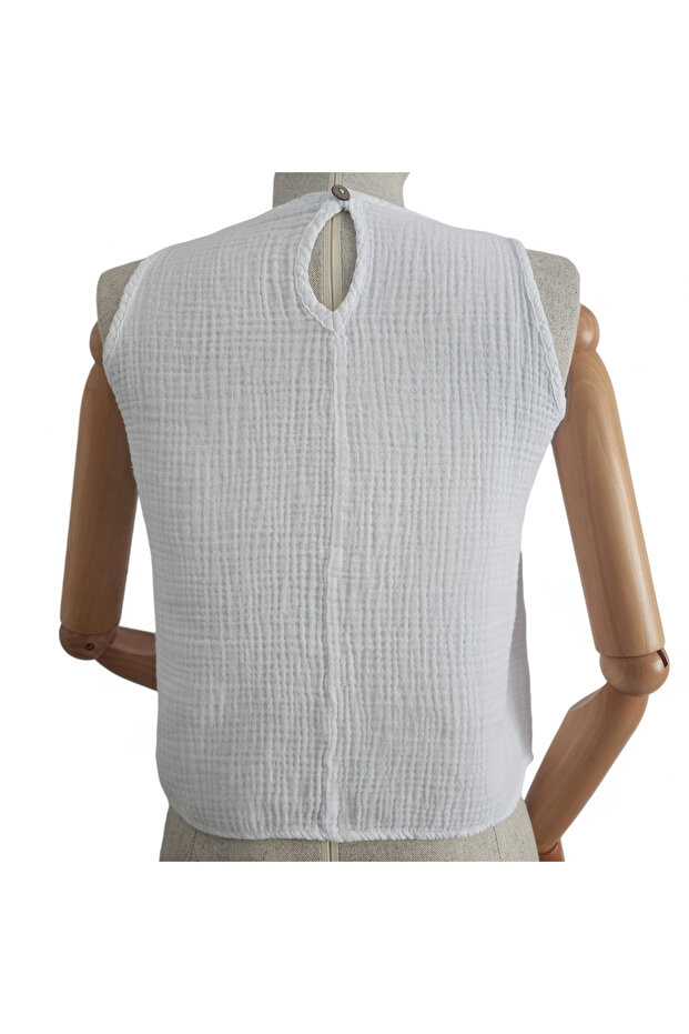 بلوزة صدف بيضاء - 5