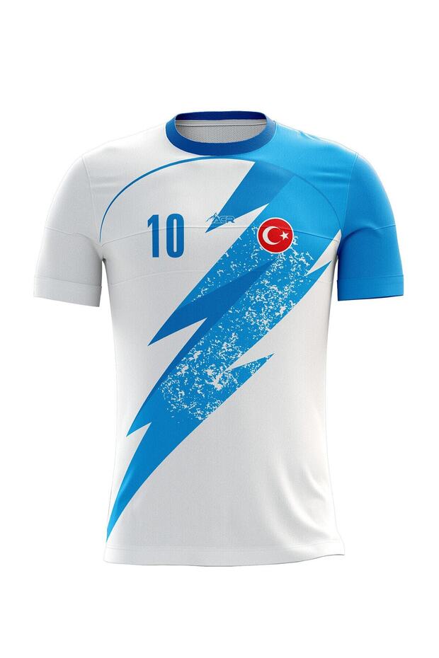 Futbol Forması Tek Üst Şimşek Model - Kişiye Özel Isim Ve Numara Yazılabilir, Dijital Baskı Tasarım - 1
