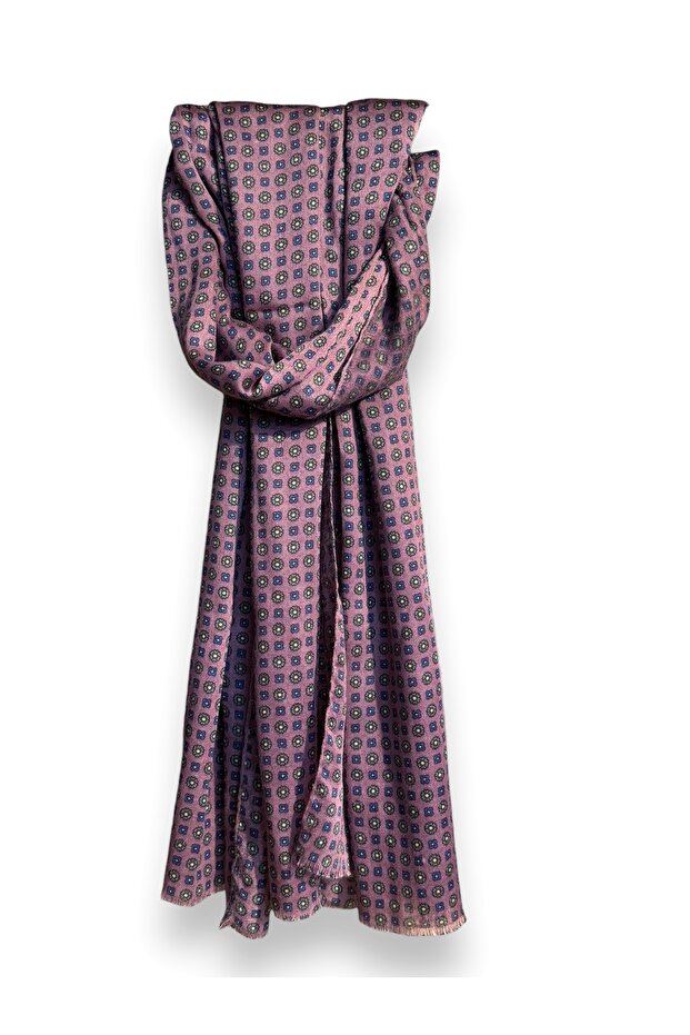 Yün İpek Baskılı Atkı - 1