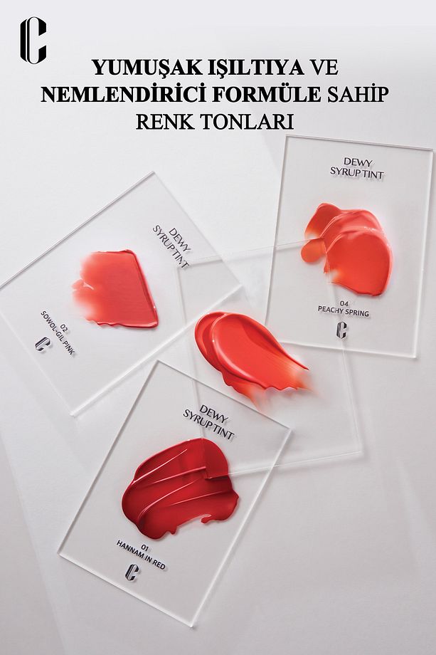 Işıltılı Renklerde, Nemlendirici, Uzun Süre Kalıcı Tint CLIO Dewy Syrup Tint (04 Peachy Spring) - 5