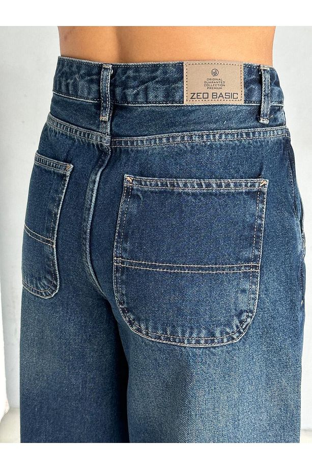ZEO BASİC SKATER MAVİ BALON PANTOLON - 4