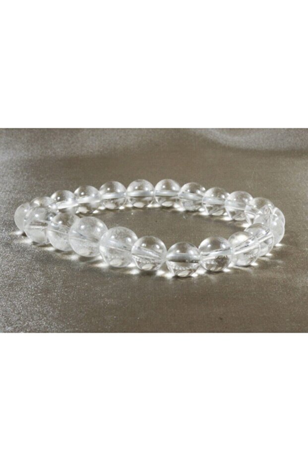 Unisex White Crystal Quartz Natural Stone Bracelet