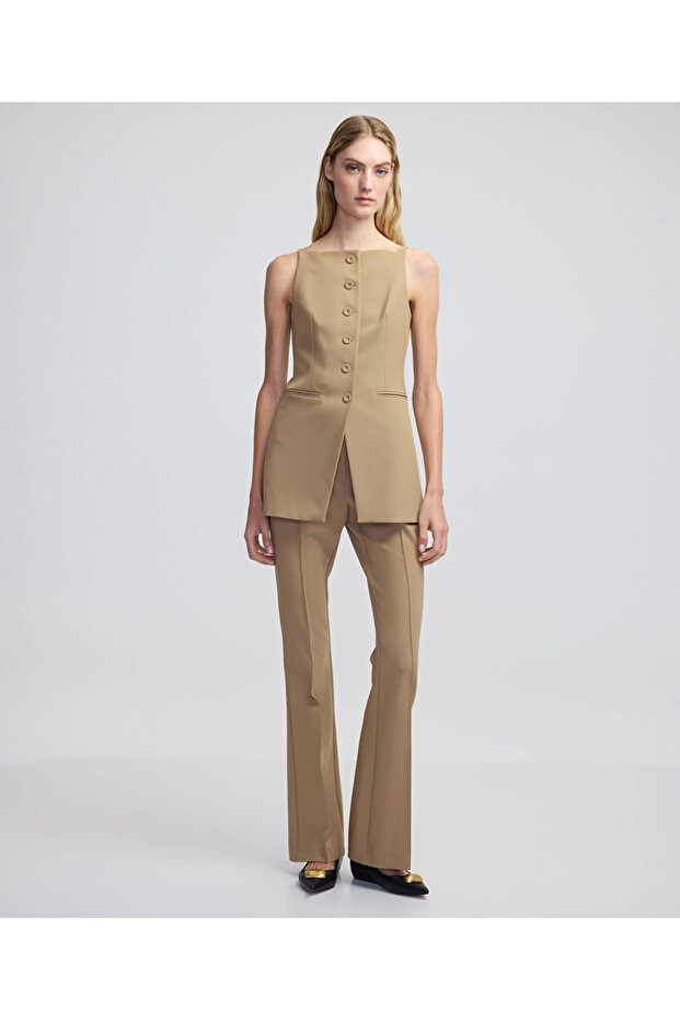 Düğme aksesuarlı bluz - 6