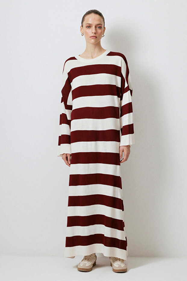 STRIPED KNITWEAR DRESS