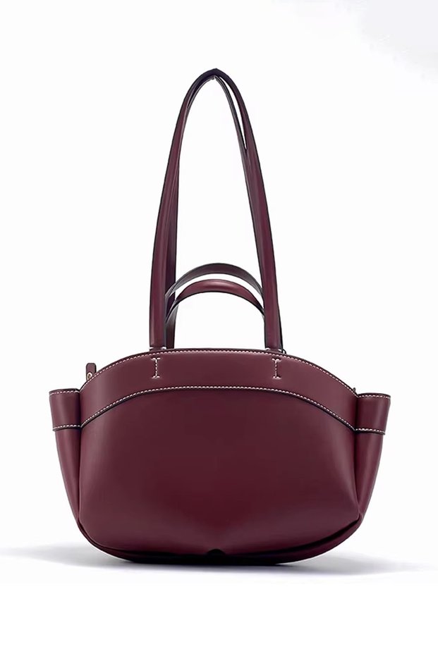 Women's Bolso Shopper Burgundy Hand and Shoulder Bag