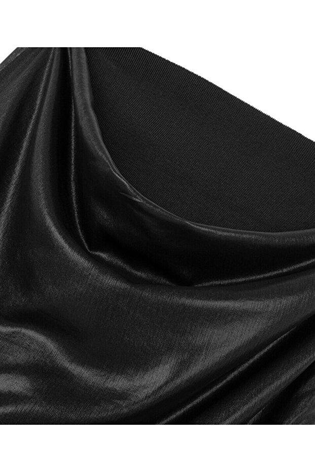 KUMAŞ MIX DRAPELİ ETEK - 4