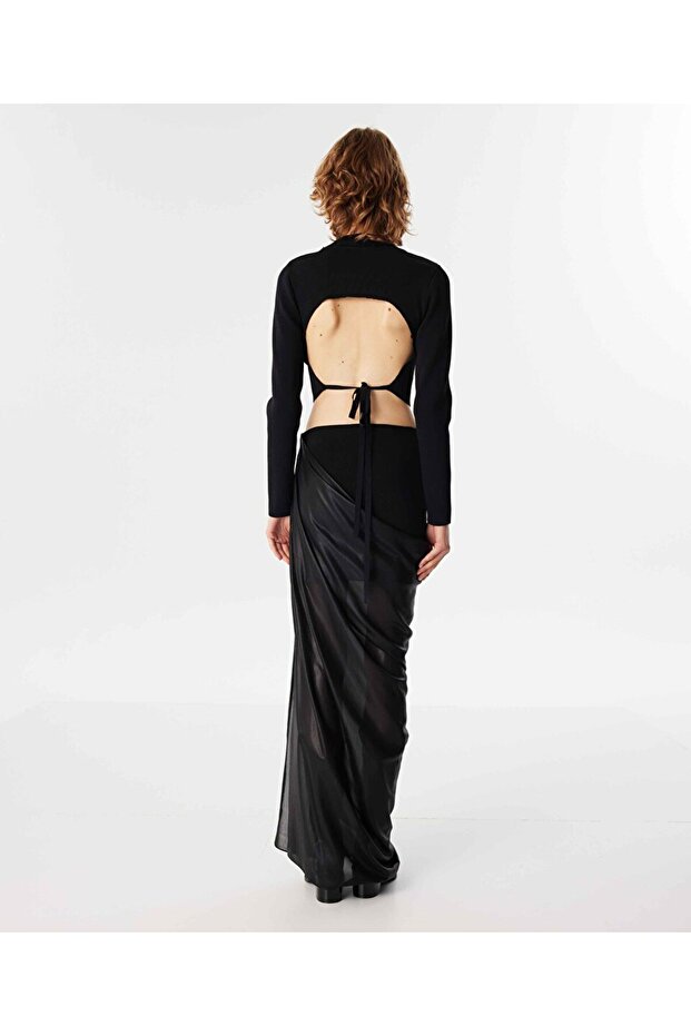 KUMAŞ MIX DRAPELİ ETEK - 7