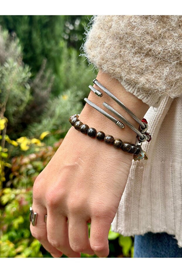 Natural Stone 8 mm Mookaite Jasper Stone Bracelet a Quality