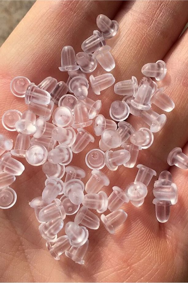 200 Adet Şeffaf Küpe Arkası Pistonu Küpe Arkalığı (100 ÇİFT) - 3