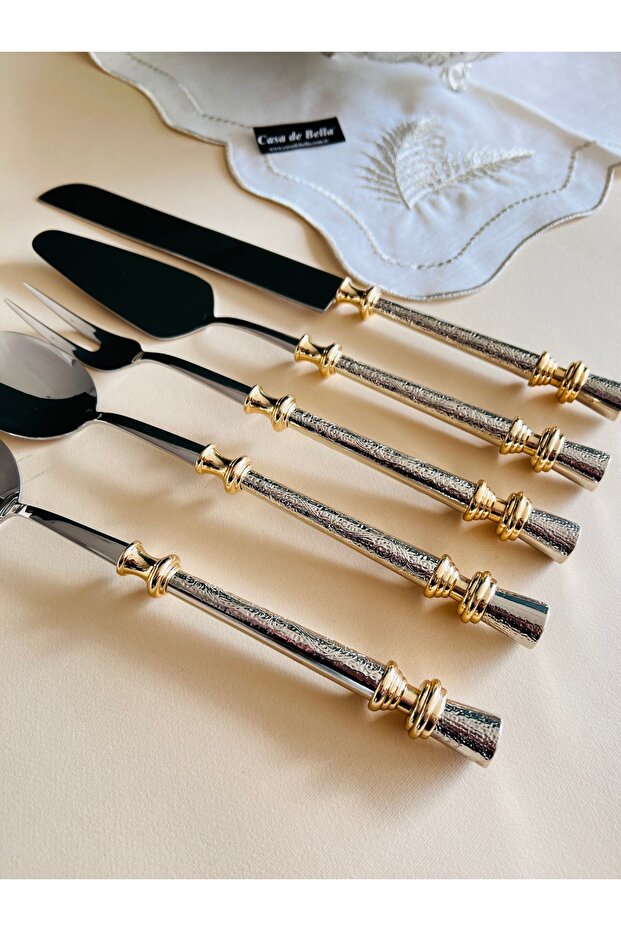 Çelik 5 Parça Gümüş Servis Seti - 5