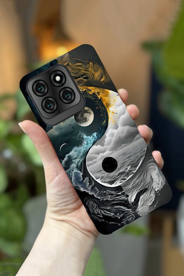 S71 Compatible Camera Protected Ying - Yang Patterned Hd Printed Silicone Case