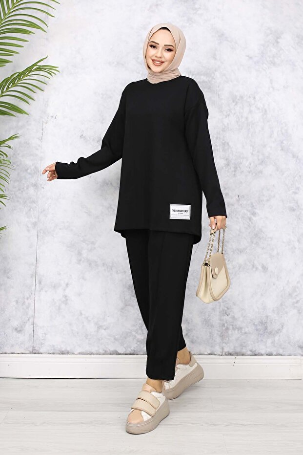 طقم من اثنين من الخيوط باللون الأسود - 4571 - 4