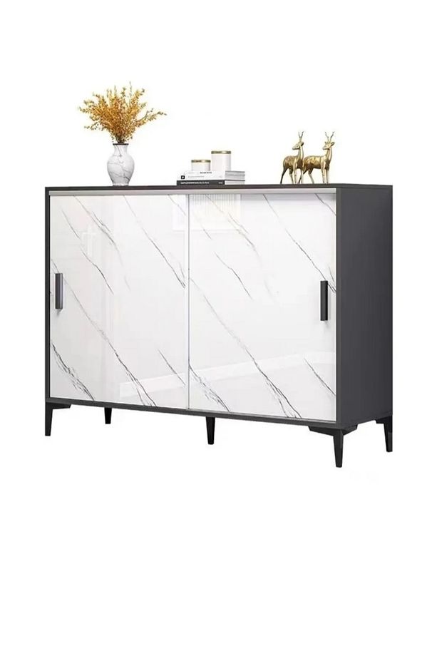 Kardela %100 MDF Ayakkabılık Çok Amaçlı Dolap Sürgülü Kapak Gövde Kapak High gloss Parlak Malzeme - 4