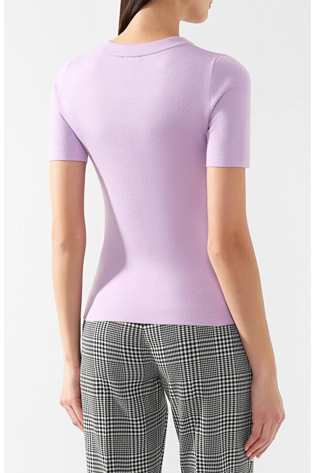 Bisiklet Yaka Kısa Kol Basic Kaşmir Triko Kazak - 3