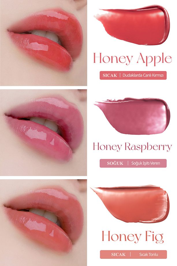 Yoğun Pigmentli ve Işıltılı Dudak Balmı CLIO Crystal Glam Balm (05 Honey Raspberry) - 5