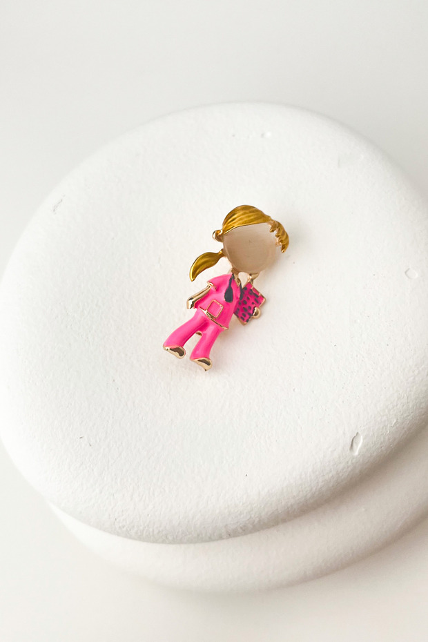 Mineli Hemşire Broş (Ölçü:4 cm) - 2