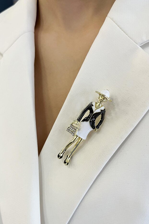 Mineli Çantalı Öğretmen Broş (6cm) - 1