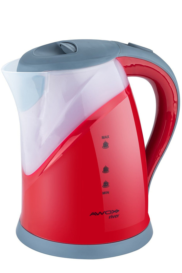 Awox River Red 1.7 Lt Kettle - Automatic Shut-Off, Led Lighting, Water Heater Body