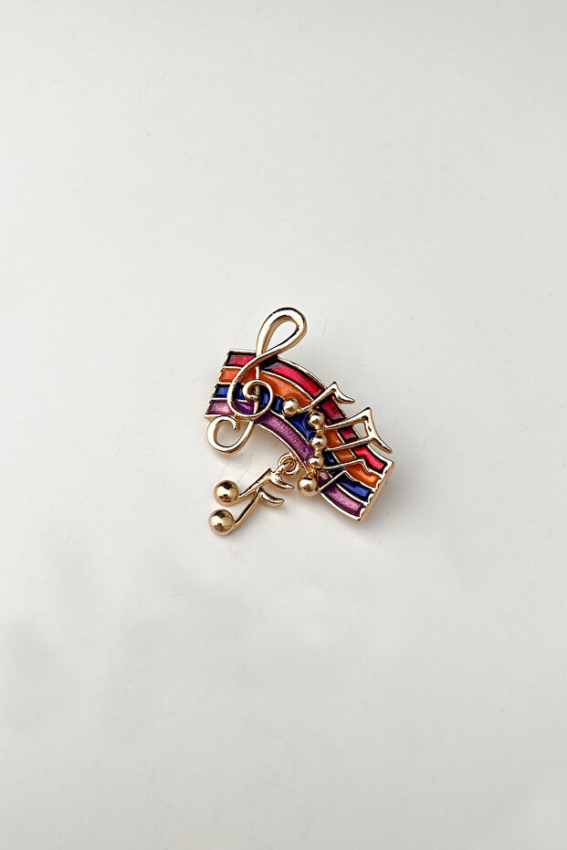 Müzik Notalar Broş (Ölçü:3,5 cm) - 2