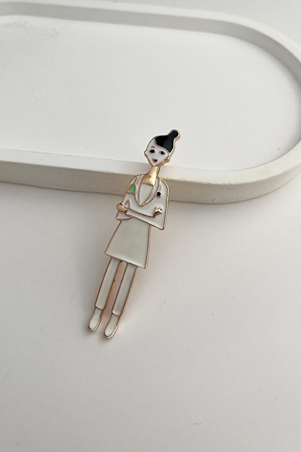 Hemşire&Doktor Kadın İğneli Broş (7cm) - 2