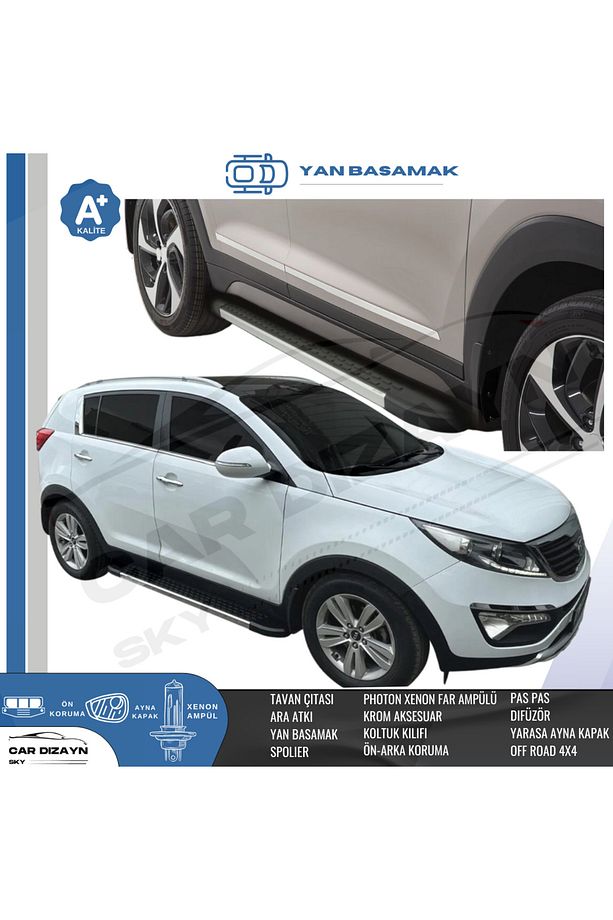 Citroen Berlingo 3 Nirvana Alüminyum Yan Basamak Marşpiyel Koruma Kısa Şase 2008>2010>2012>2016>2018 - 5