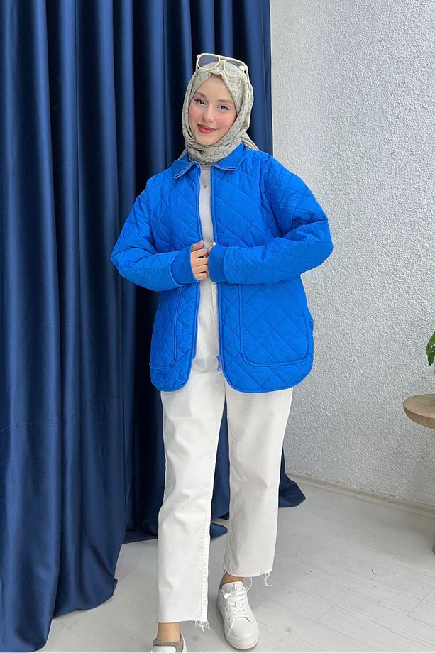 Ribanalı Kapitone Ceket - 3