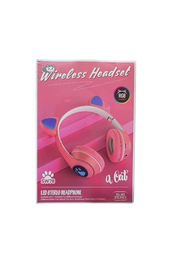 SW78 RGB Işıklı Katlanabilir Kedi Kulaklık - 1