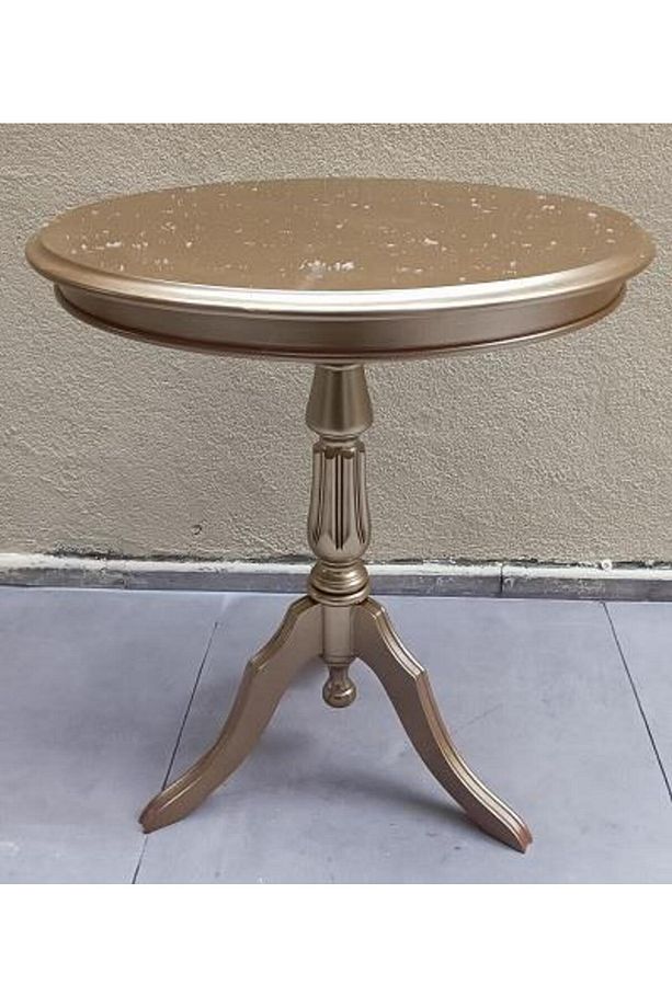 Fiskos Sehpa Eko 90501 Baba 3 Ayak 60cm Hareketli Mdf Tabla Parlak Gold El Yapm - 5