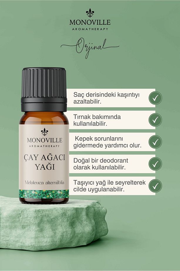 Çay Ağacı Uçucu Yağı 10 ml %100 Saf ve Doğal (Tea Tree Essential Oil) - 3
