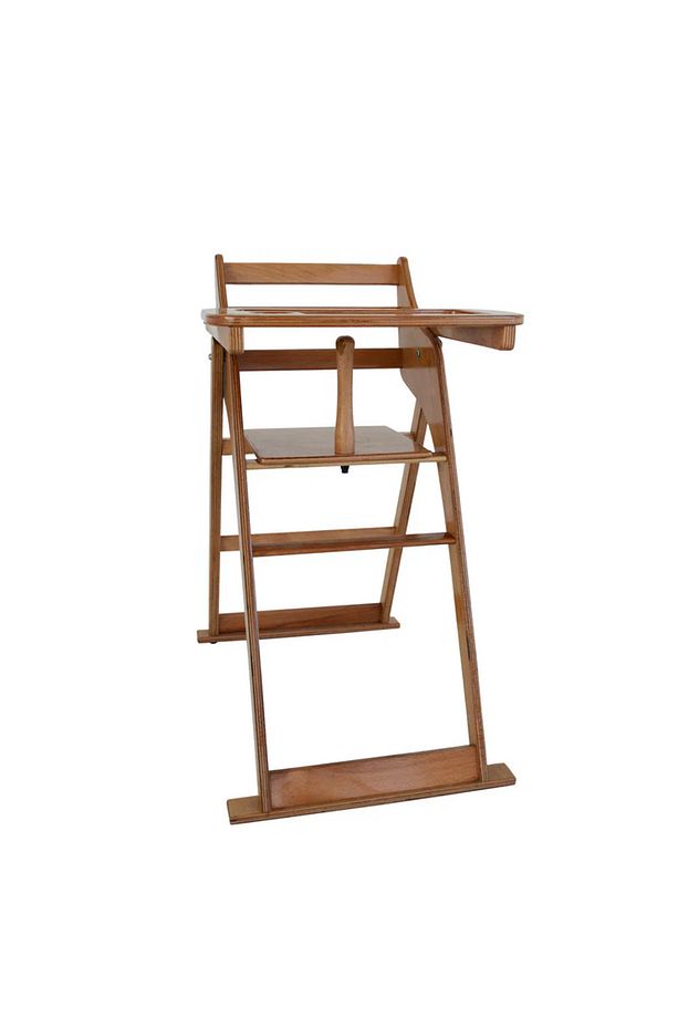 Ahşap Mama Sandalyesi - Çocuklar İçin Ergonomik ve Güvenli Yüksek Sandalye - 2