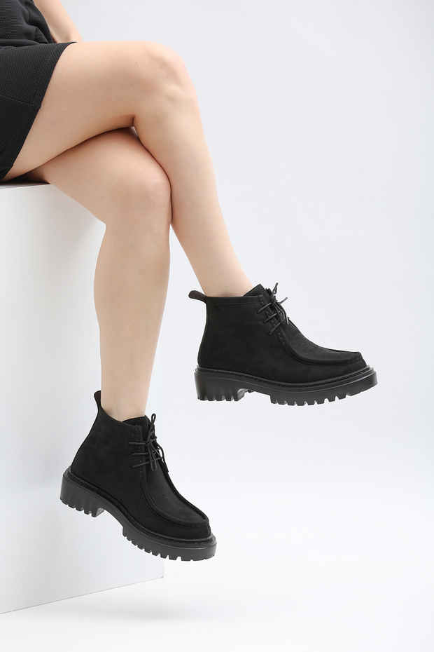 Siyah Süet Kadın Bot - 2