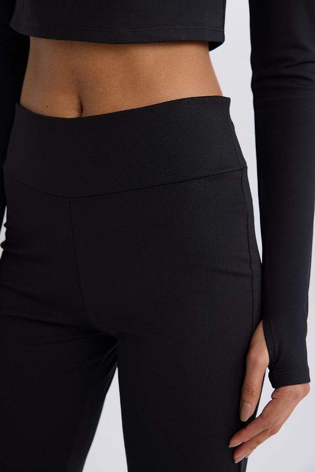 DeFactoFit Standart Fit Geniş Paça Standart Boy Skuba Dalgıç Kumaş Pantolon A0566AX24AU - 5