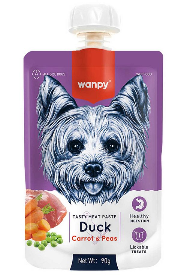 Ördek Etli ve Havuçlu Ezme Köpek Ödül Maması 90gr - 6 Adet - 2