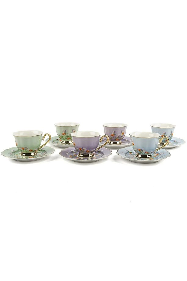 Flora Feliz 2'li Rastgele Renk Kahve Fincan Set 90cc Mutfak - 1