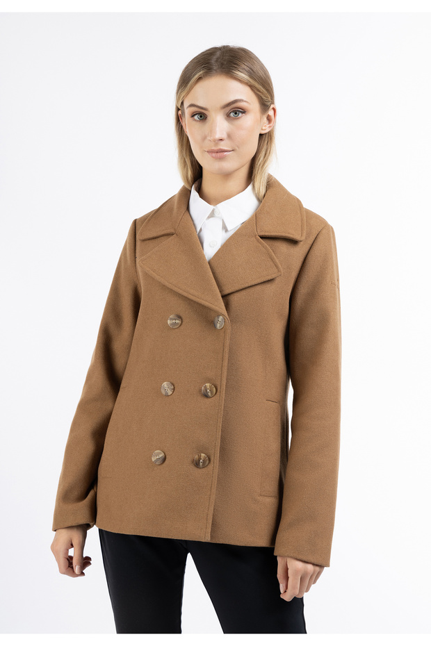 Transitional wool blend pea coat - 3
