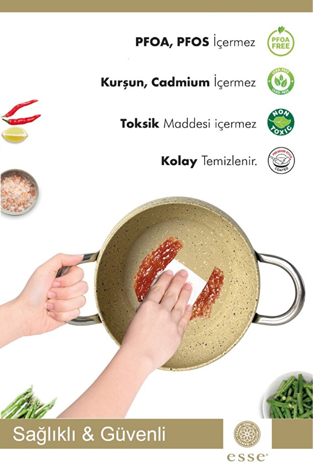 Granit Güveç Tencere Set 6 Parça 16-18-20 Cm E0024 - 5