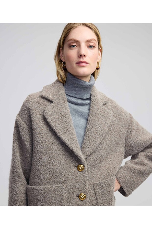 Geniş yakalı ceket - 1