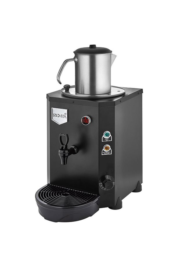 Mini Jumbo 9 Litre Tek Demlikli Çay Kazanı Makinesi - Siyah - 1