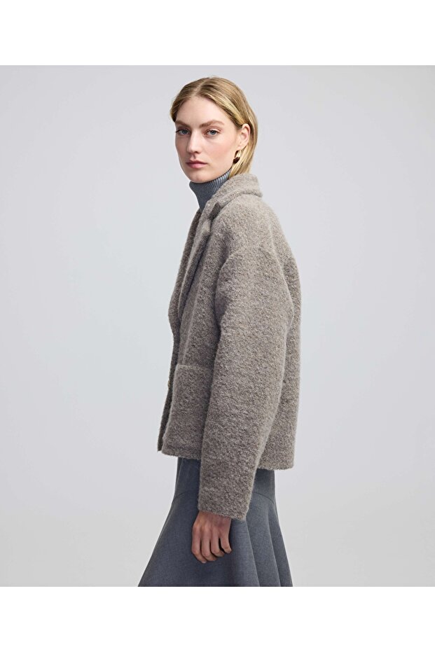 Geniş yakalı ceket - 5