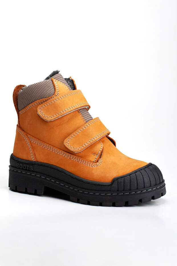 Genuine Leather Real Leather Cat Color Children's Boots Unisex