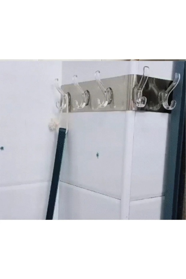 Silikonlu 4 Set 5'li 29*7 Şeffaf Güçlü Kendinden Yapışkanlı Kapı Duvar Askısı Ağır Yük Taşıma - 6