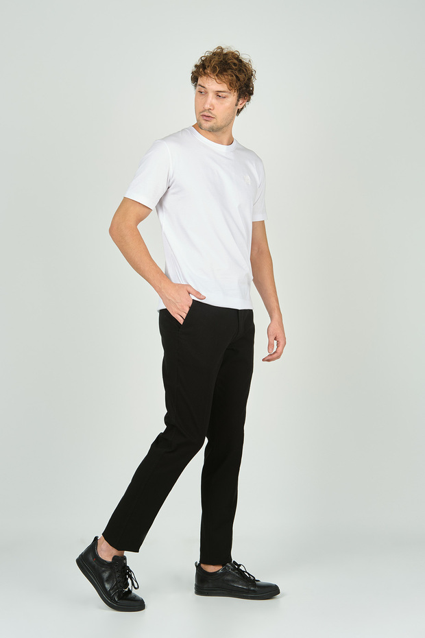 Men's Regular Fit Cotton Sports Pants 4518 Black